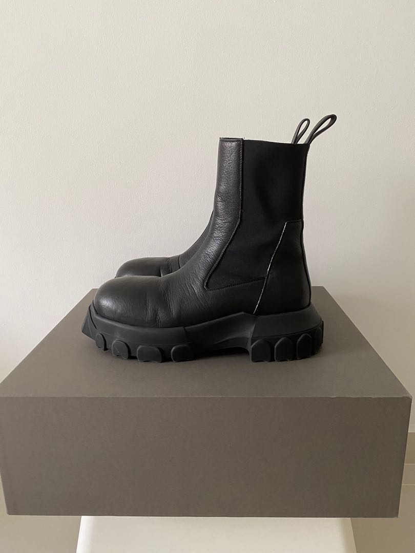 Rick Owens Mega Bozo Tractor Beetle Boots, Men's Fashion, Footwear 