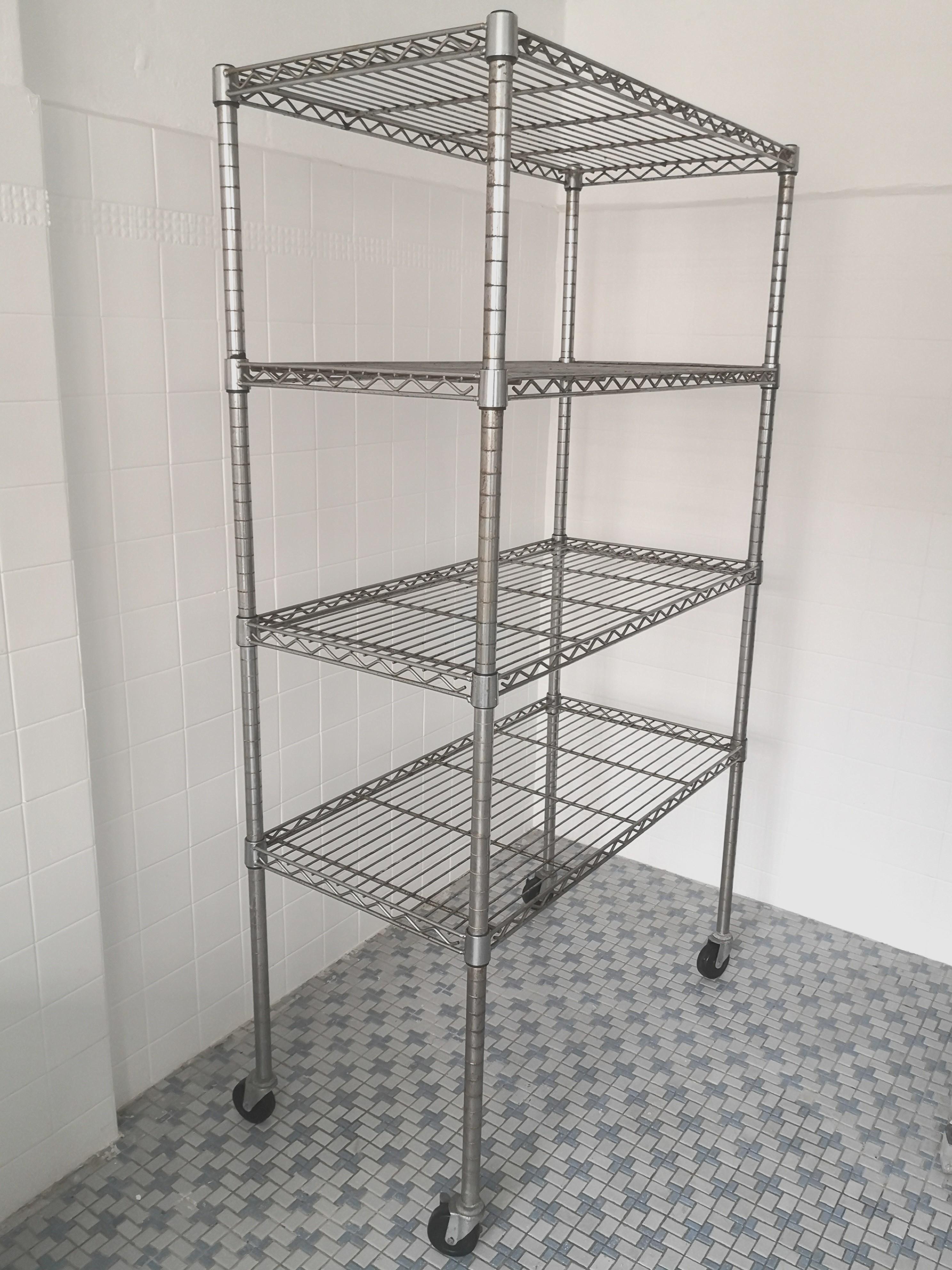 Rollable wire shelving unit, Furniture & Home Living, Furniture ...