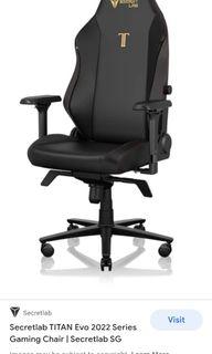 Secret lab titan evo 2022 series (BNIB black)