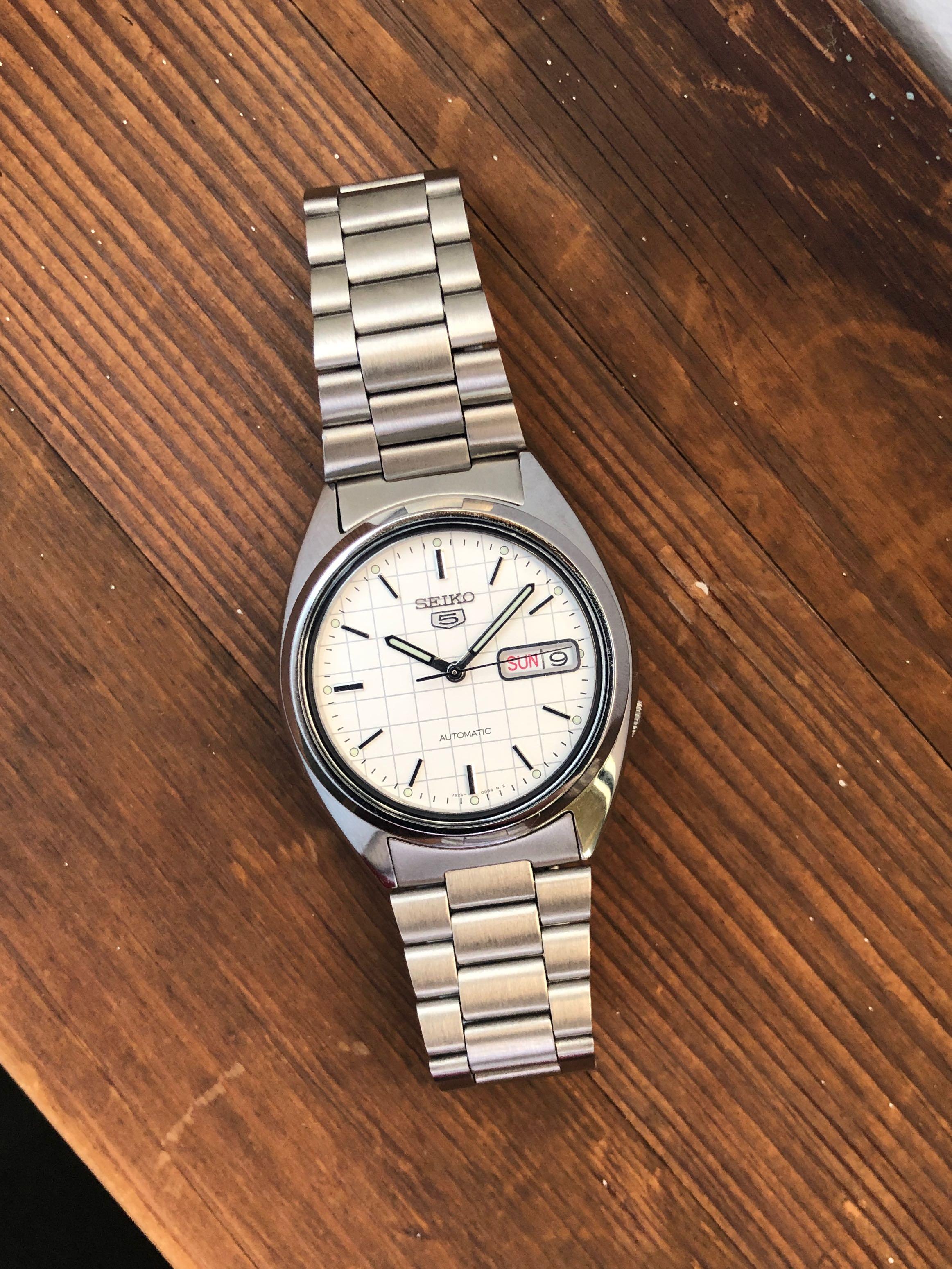 Seiko 5 Grid Dial Men s Fashion Watches Accessories Watches