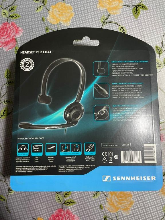 Sennheiser Headset PC2 Chat Audio Headphones Headsets on Carousell