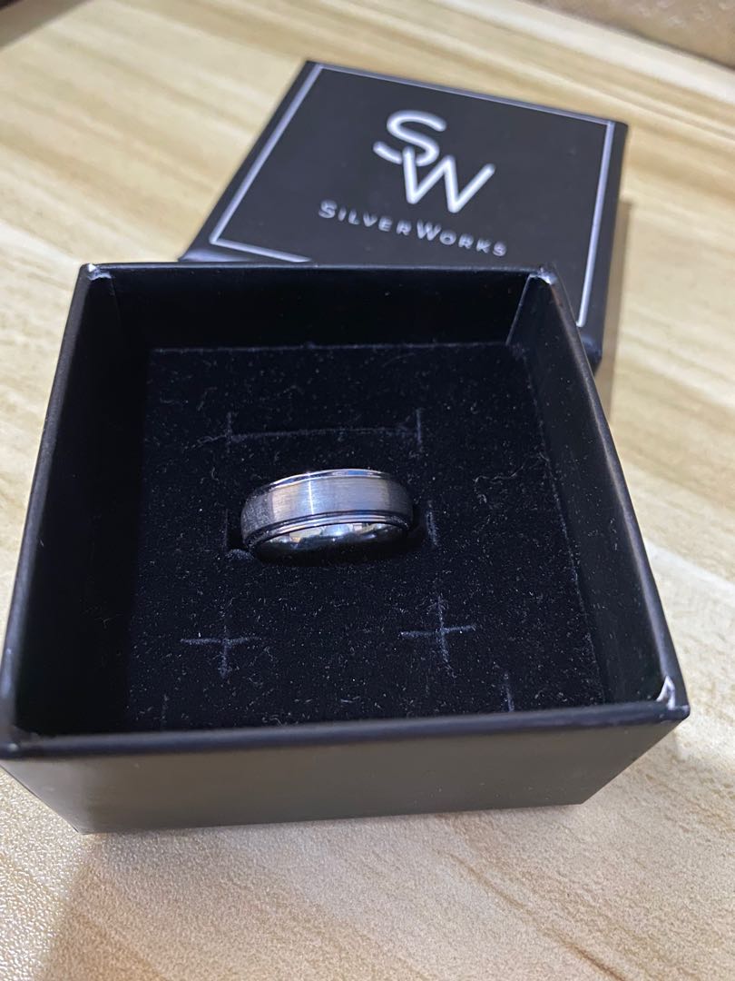 Silver Works Black Ring