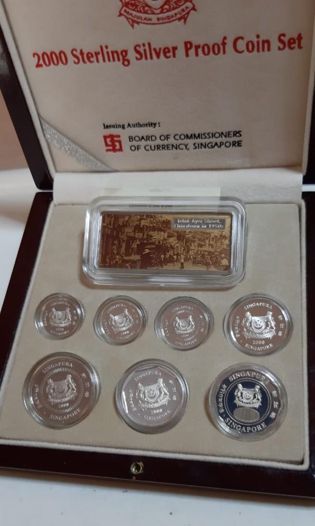 Singapore Mint - Year 2000 Sterling Silver Proof Coin Set, Hobbies