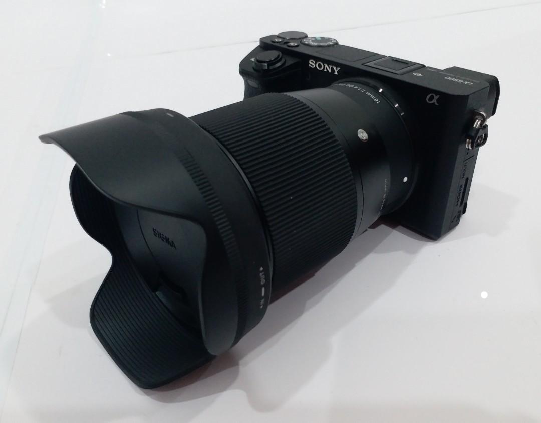 SONY A6500 Mirrorless Camera with SIGMA 16mm f/1.4 DC DN Lens, 24