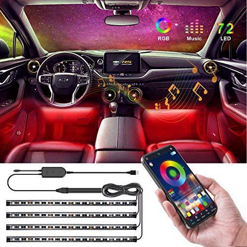 Speclux Bluetooth Car Interior Lights 72 LEDs 4X LED Strips