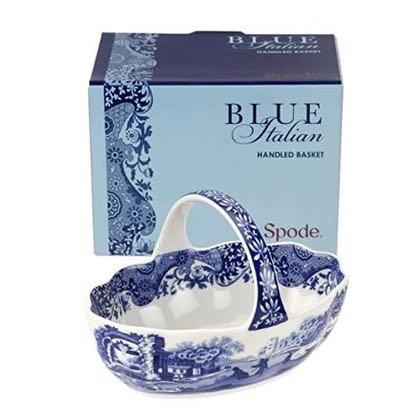 Spode Dinnerware, Blue Italian Handled Basket (Category: Other Kitchenware & Tableware) located in Navotas City. Submitted by Tintin2509 (Listing ID 1118529692, Image 3). Description: With a quaint country scene and the Imari Oriental border of Spode's Blue Italian dinnerware, this porcelain basket lends distinct old-world charm to traditional tables. Dimension: 6" Porcelain Dishwasher, microwave and freezer safe Imported.
