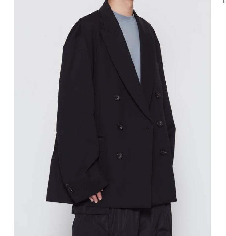 Black Oversized Double Breasted Jacket, 男裝, 外套及戶外衣服