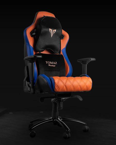 Orange and blue gaming chair clearance