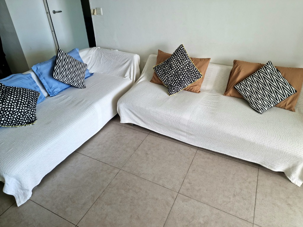 Two separate 3 seater sofa, Furniture & Home Living, Furniture, Sofas