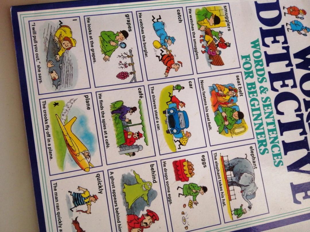 Usborne children English story book word detective words sentences