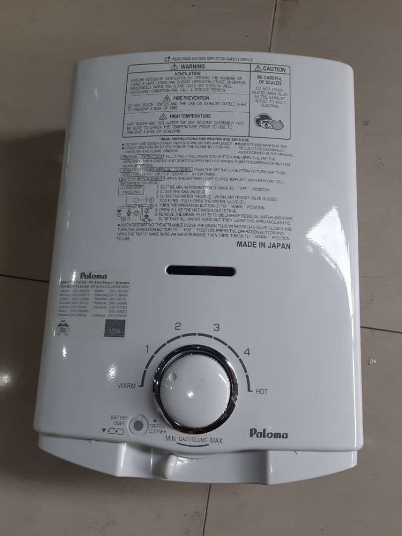 Water Heater gas Paloma PH-5RX, pemanas air gas, belum pernah pakai,  Kitchen u0026 Appliances di Carousell