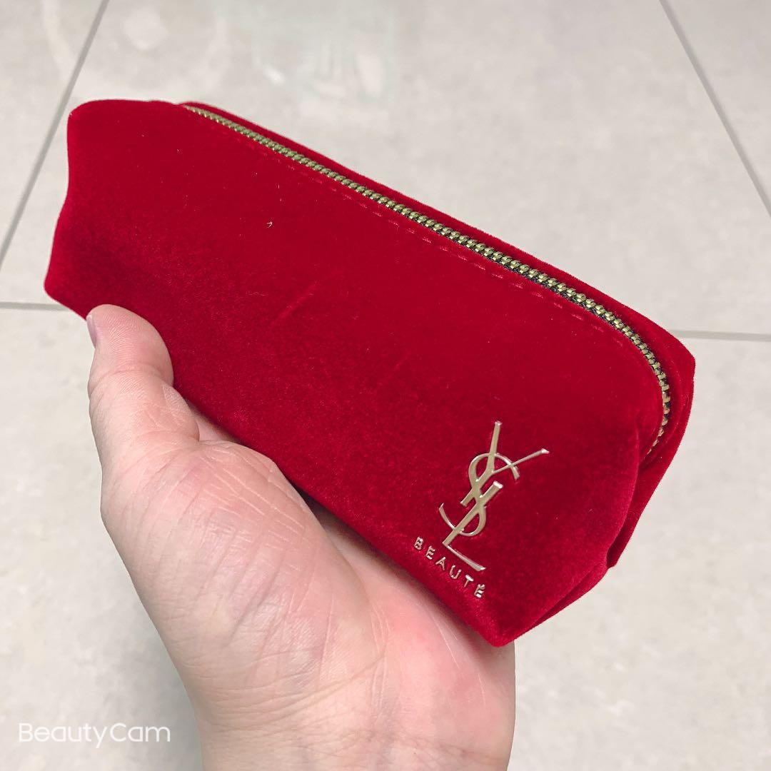 wholesale YSL mini pouch velvet Red