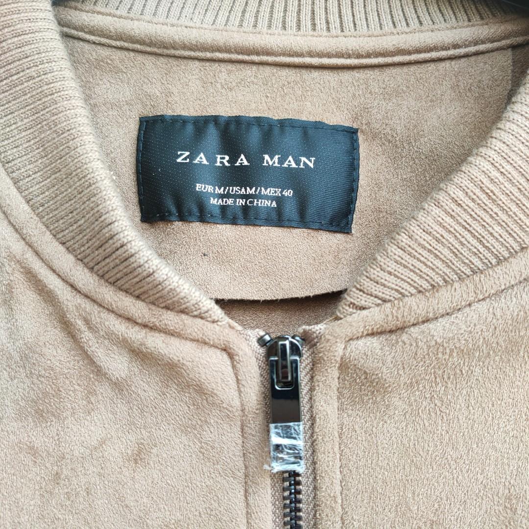 zara suede bomber