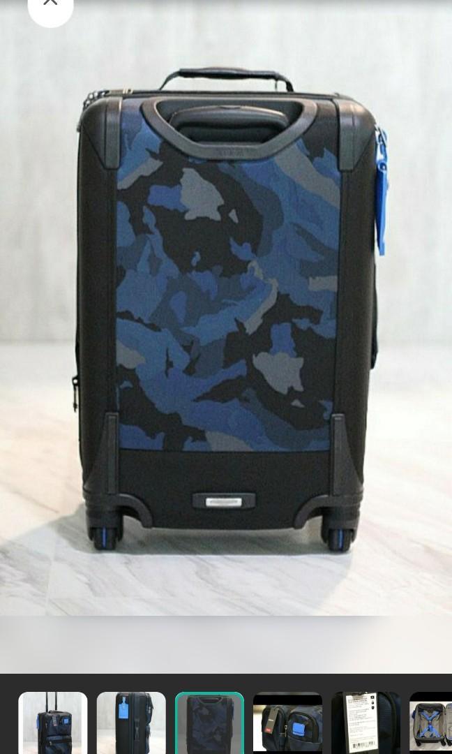 1100!! TUMI CARRY ON CABIN LUGGAGE Kirtland Alpha Bravo Camo Blue lv