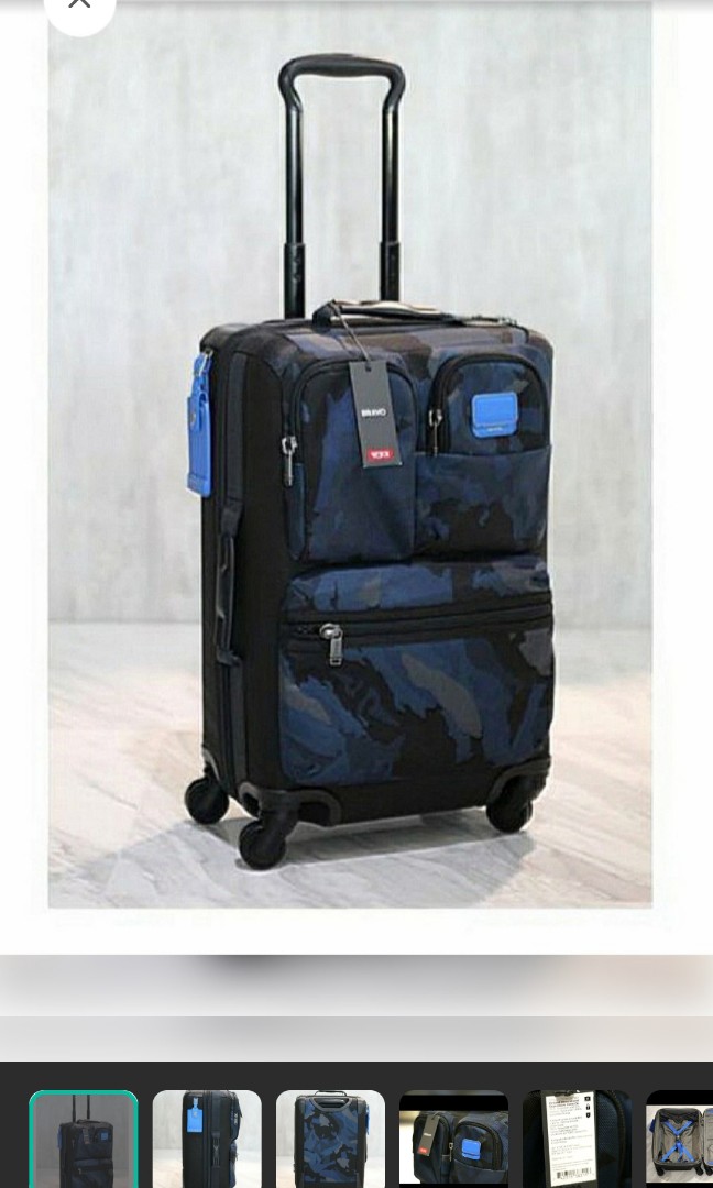 Tumi top camo suitcase