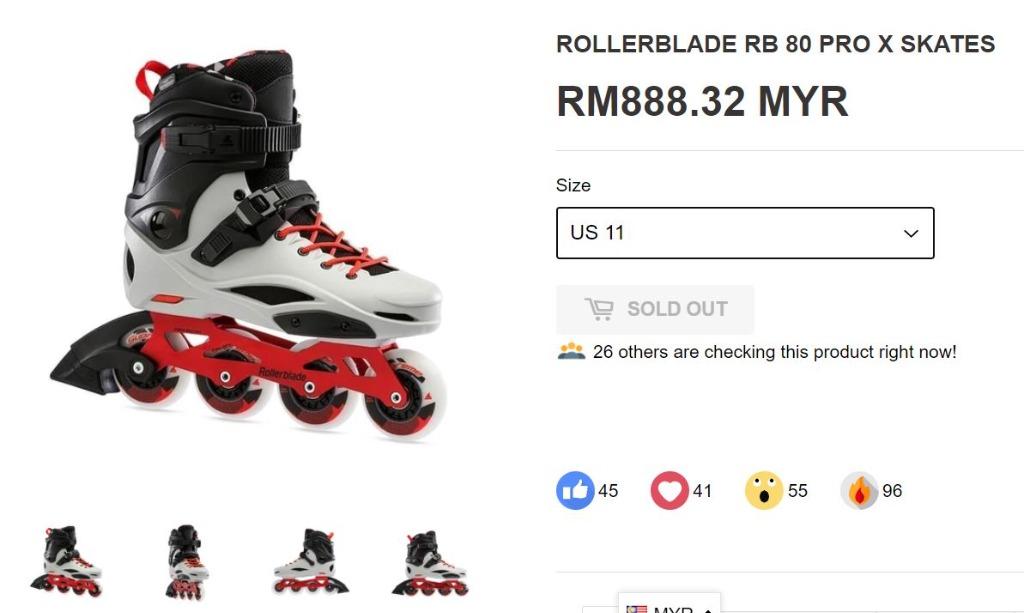 2021 Rollerblade RB 80 Pro X Inline Skate, Sports Equipment, Sports
