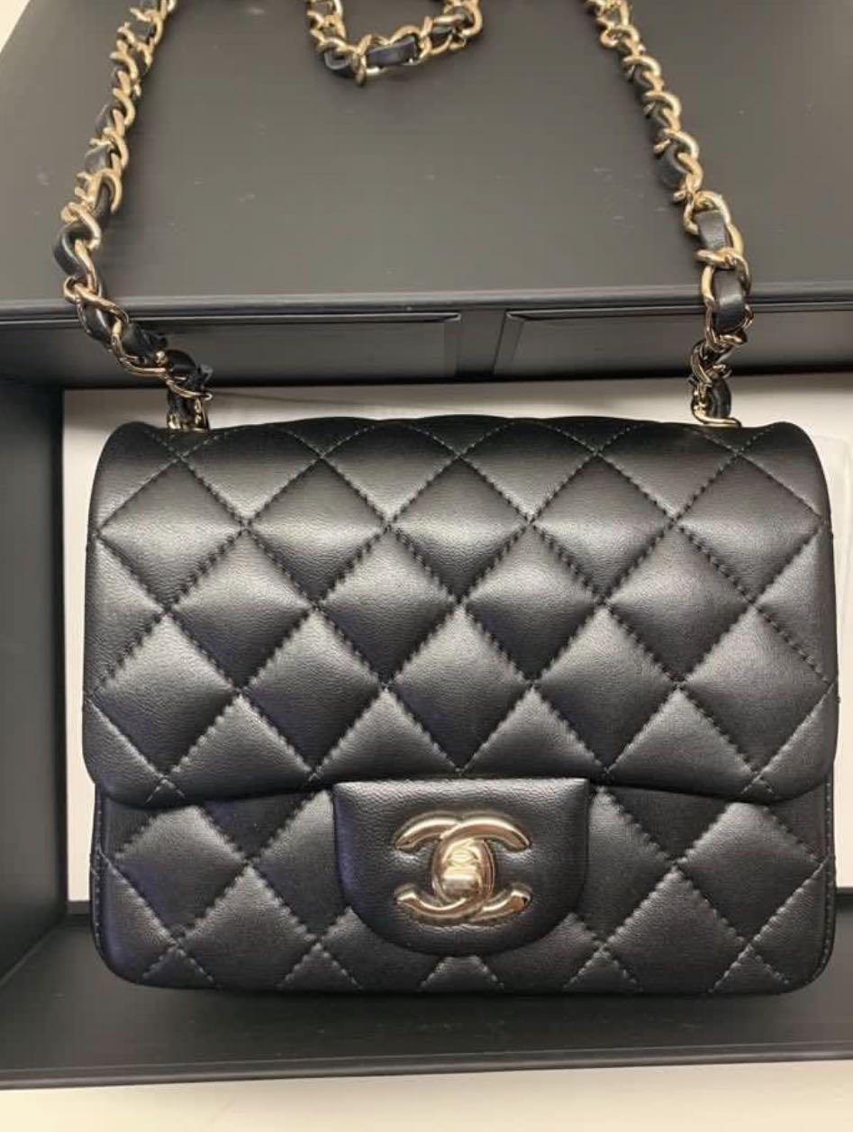 29 Chanel square mini lambskin ghw Luxury Bags Wallets on