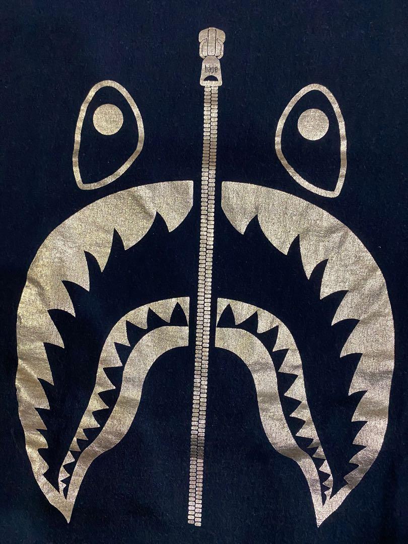 Bape Shark Golden Reflective by A Bathing Ape Japan Tee Shirt Tshirt