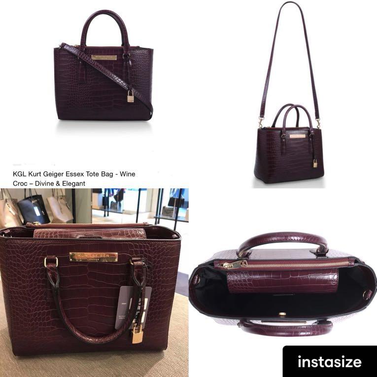 Carvela holly croc zip bag wine discount