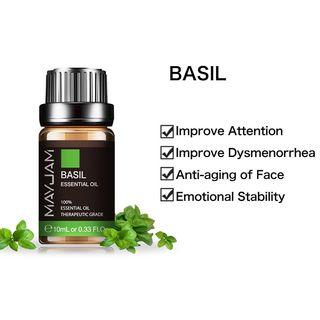 ★BASIL ★ MAYJAM 10ML AROMA ESSENTIAL OILS★ ►FOR DIFFUSER / HUMIDIFIER / NEUBULIZER