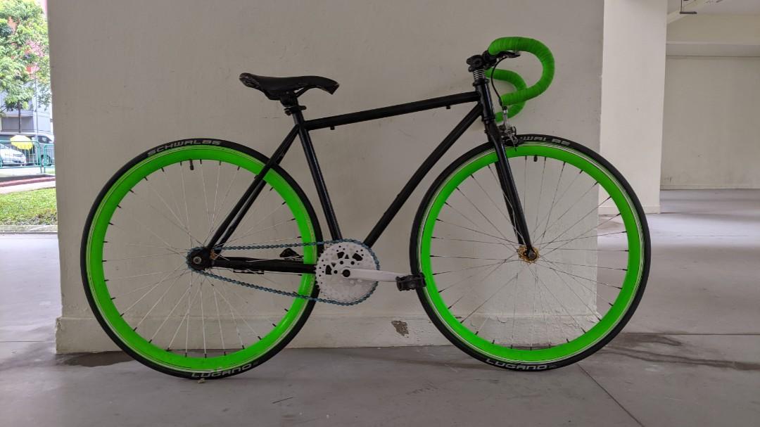 Black and Green Aleoca Fixie