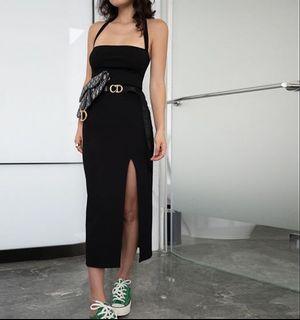 Black Slit Dress