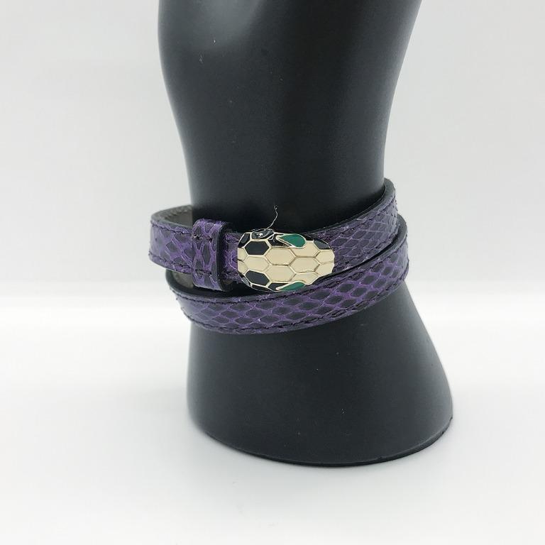 Bvlgari snake bracelet leather best sale
