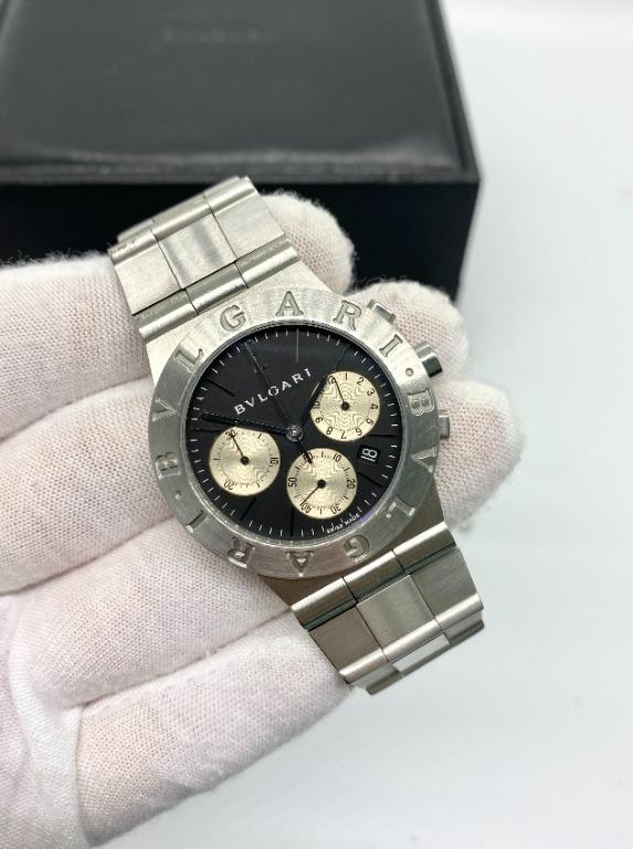 BVLGARI CH35S DIAGONO CHRONOGRAPH QUARTZ 35MM MEN S WATCH 217007436