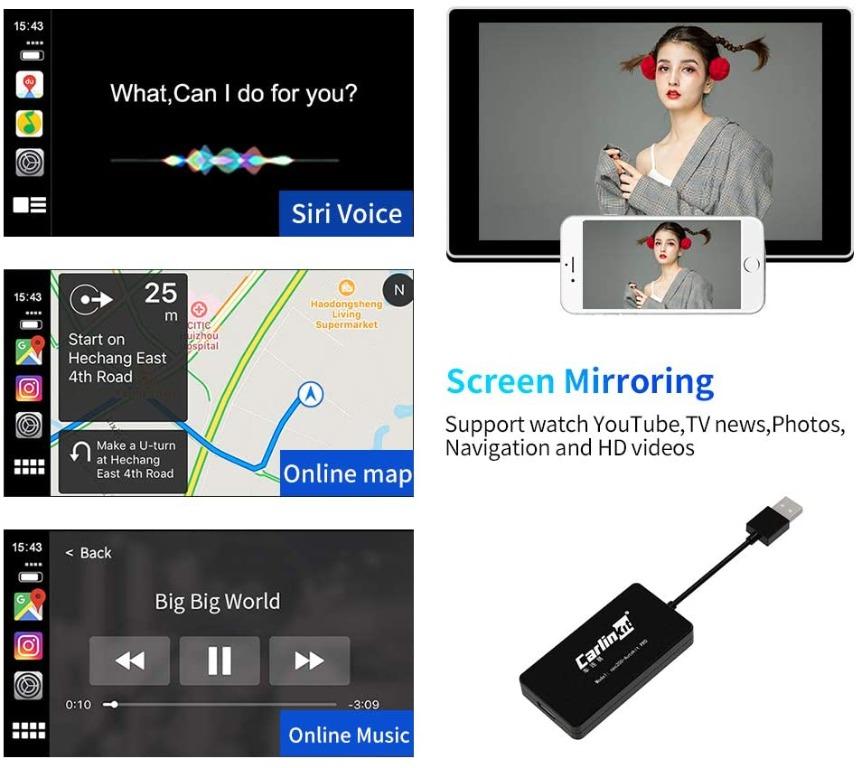 Buy CarlinKit Wired CarPlay Dongle Android Auto fit for Car Radio System  Android Version 4.4.2 and Above, Install autokit app on Car.Mirror  Screen/SIRI/Voice/s/Online Upgrade, NOT for OEM Factory Cars Online at  desertcartINDIA
