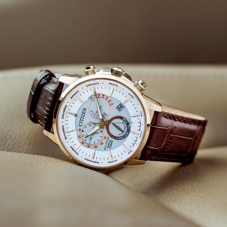 Citizen eco drive perpetual calendar gold on sale