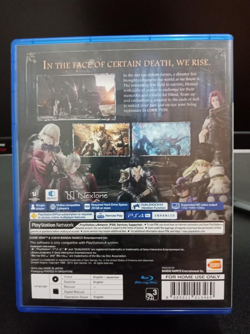 Code vein digital ps4 on sale