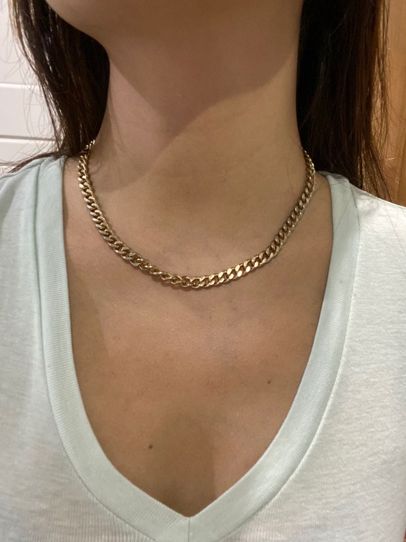 Cuban necklace top for women
