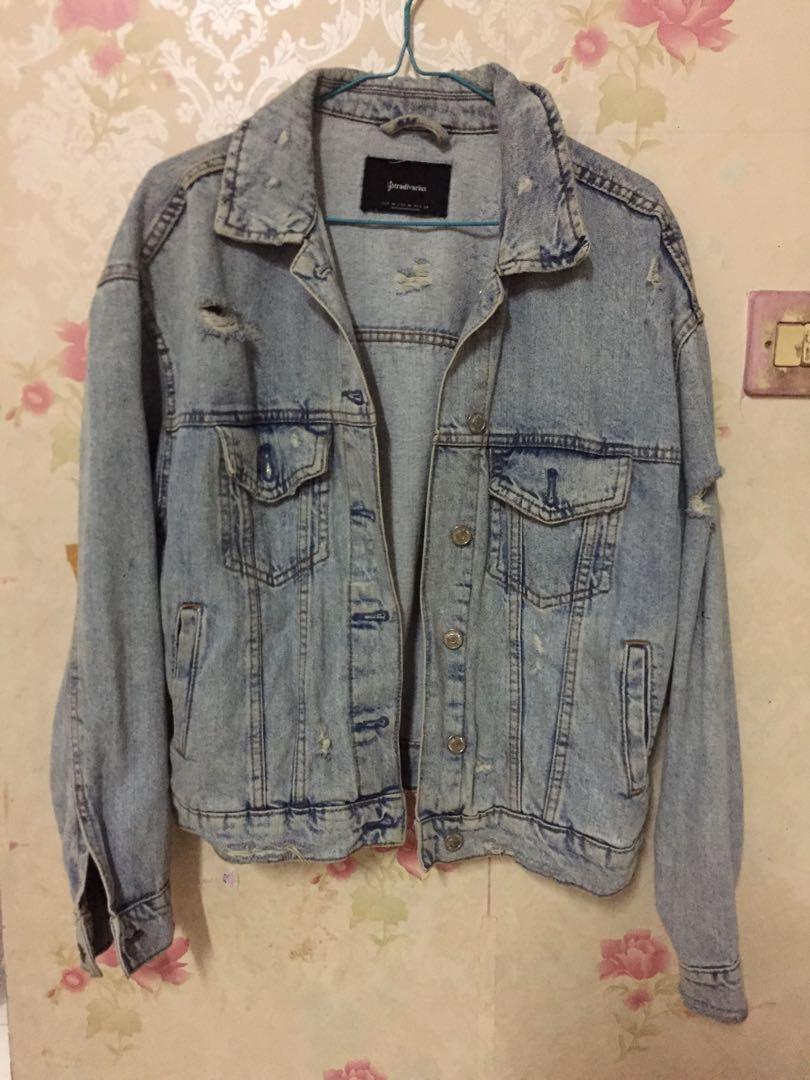 Denim Jacket Stradivarius Jacket Jeans Stradivarius Jaket Jeans Jaket Denim