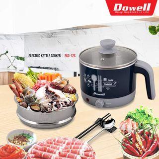 Dowell 1.2L Mini-chef Electric Kettle Multi-cooker with steamer 304 stainless