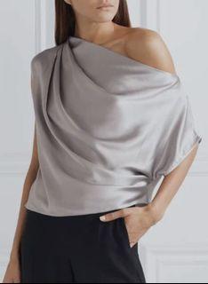 Elegant Short Sleeve Asymmetrical Blouse