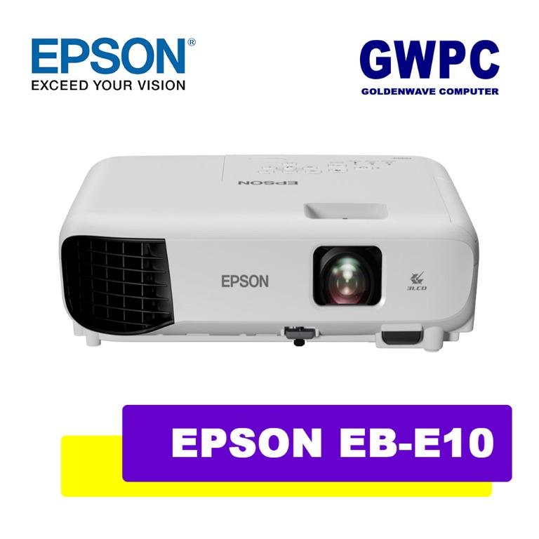 Epson EBE10 XGA 3LCD Projector E10, Computers & Tech, Printers