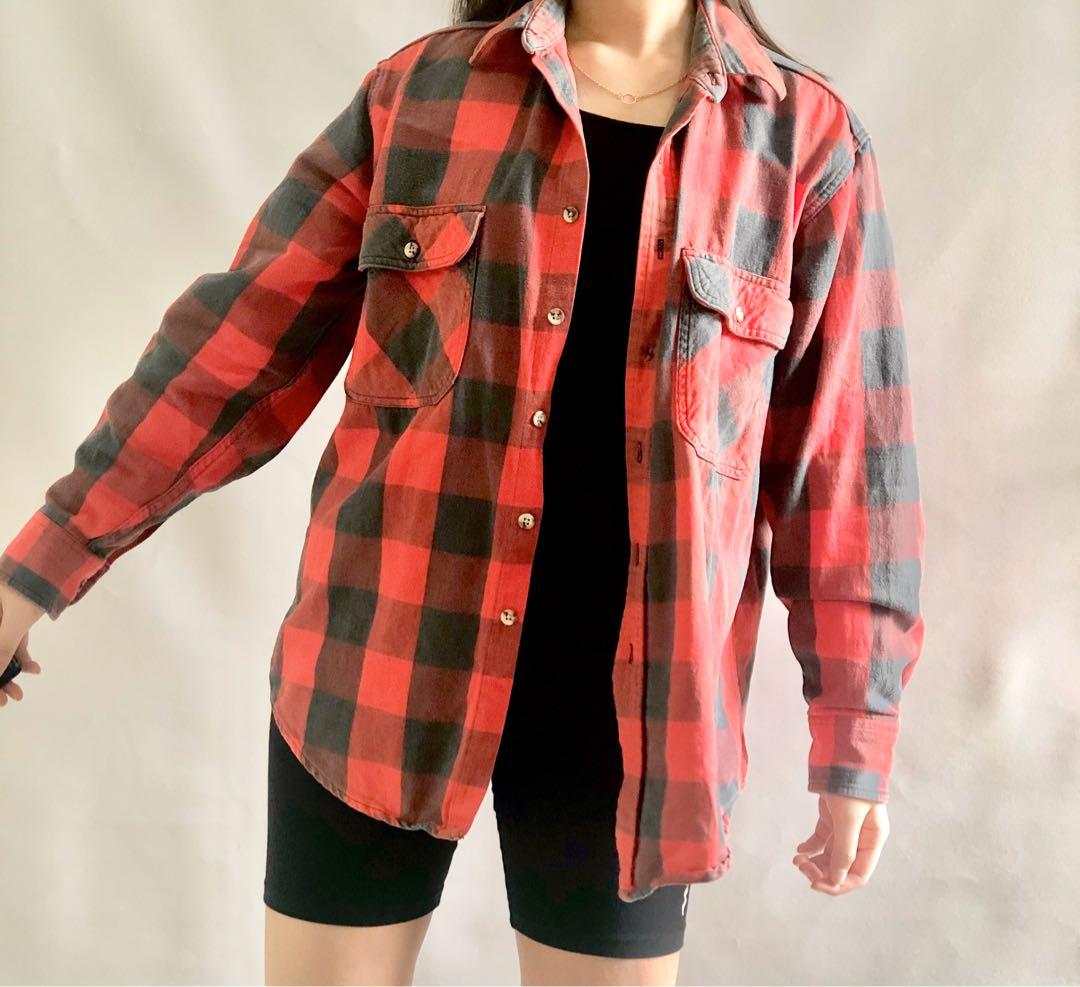 FLANNEL OVERSIZED / plaid shirt kemeja 