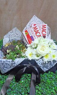 Flower box with chocolates