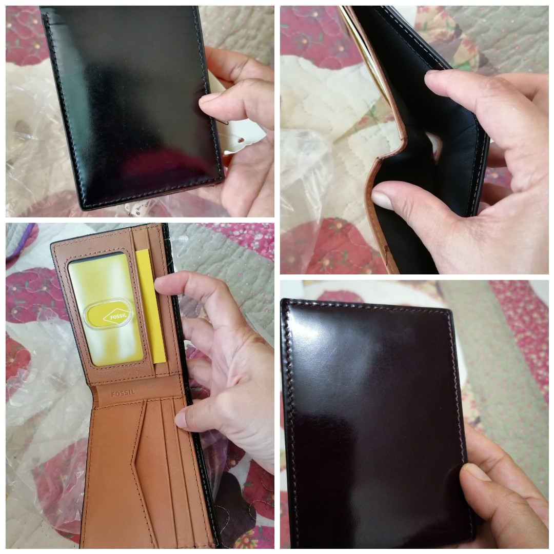 Fossil benedict bifold claret red 