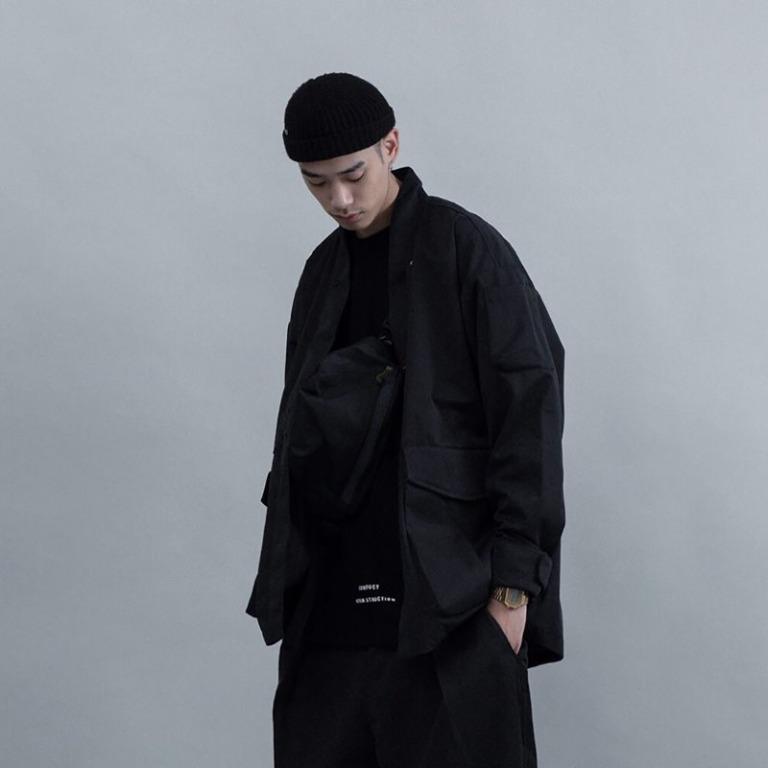 Goopimade 19S/S N-DP KIMONO JACKET 黑色1碼goopi, 男裝, 外套及戶外