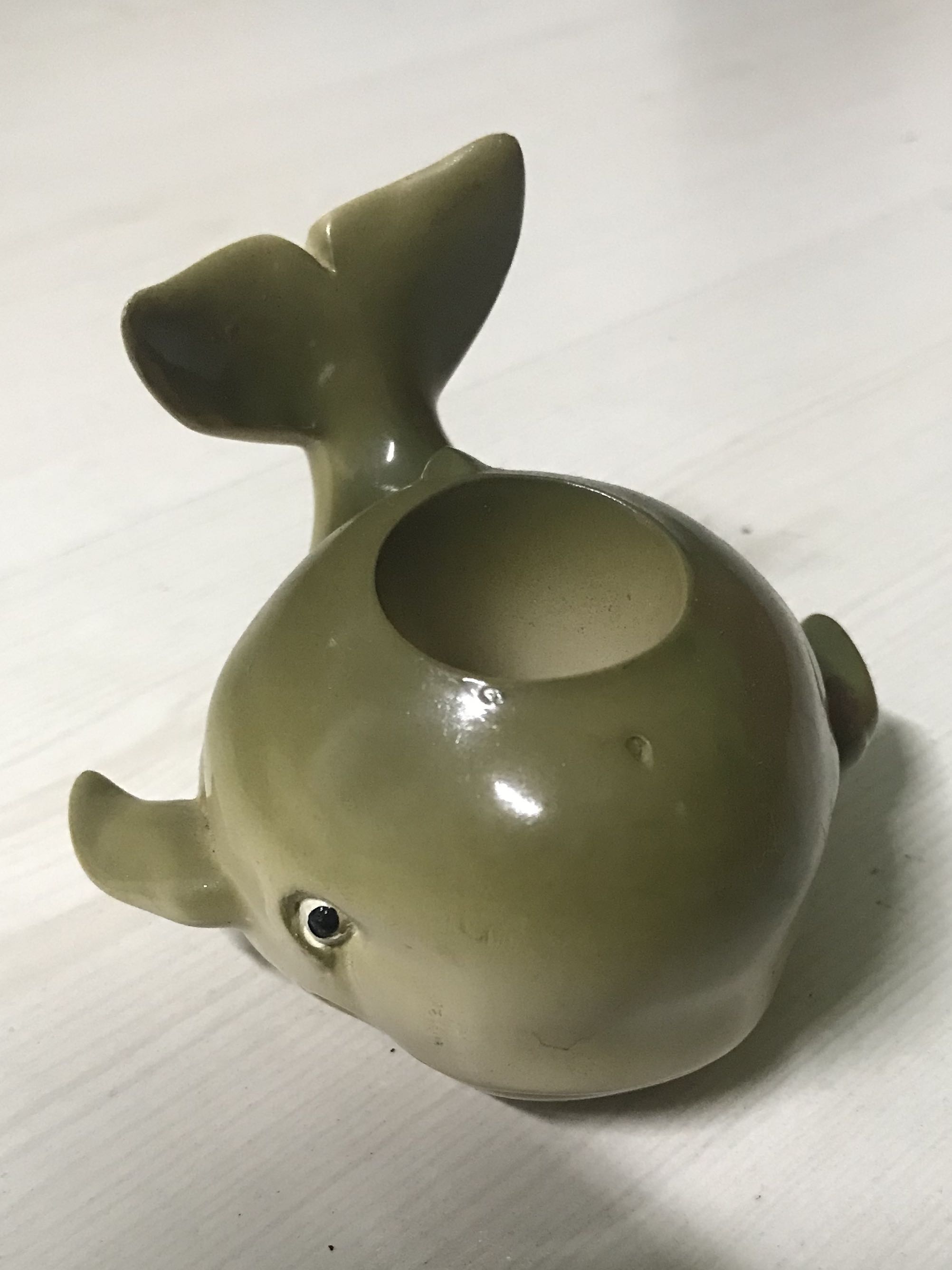 Green Whale Toothpick Holder / Paperweight, Furniture & Home Living