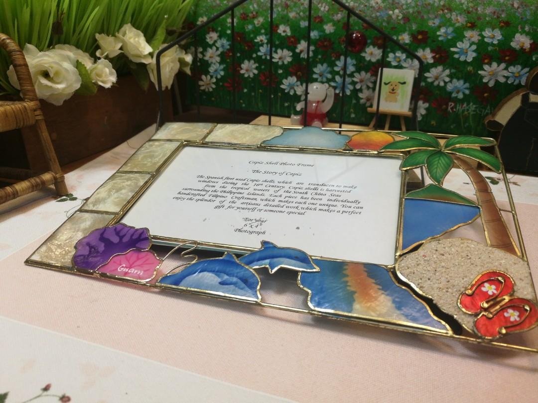 Guam Capiz Shell photo frame, Furniture & Home Living, Home Decor