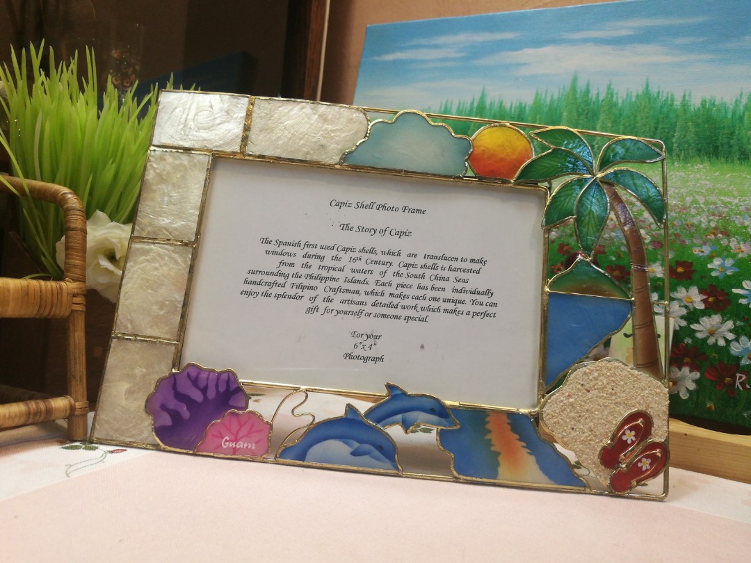 Guam Capiz Shell photo frame, Furniture & Home Living, Home Decor