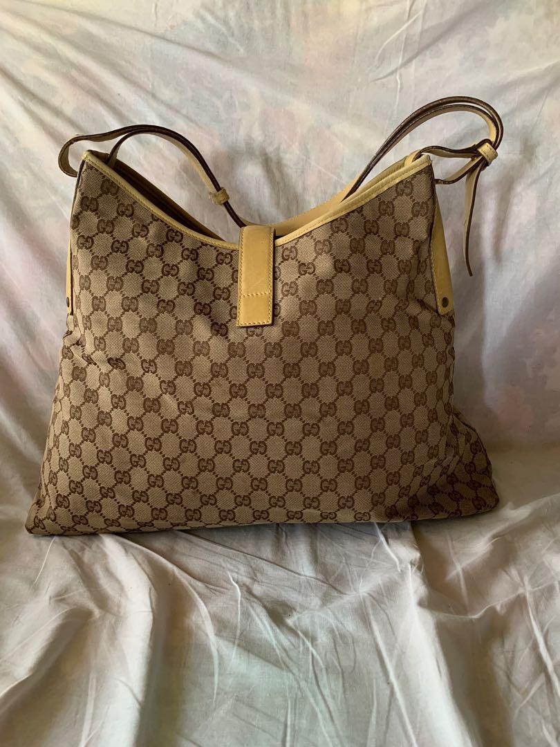 AUTHENTIC GUCCI LARGE SHOULDER BAG CANVASS