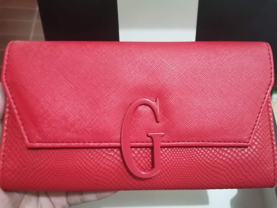 Guess Wallet in Red, Women's Fashion, Bags & Wallets, Wallets & Card