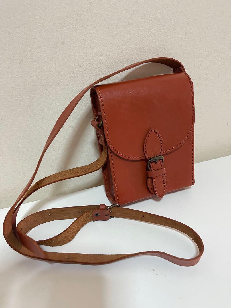 Handmade leather sling bag store