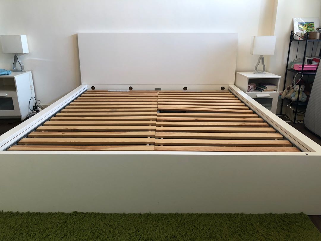 Ikea Malm King Size Bed Frame 傢俬 家居 床架及床褥 Carou Ikea Malm King Size Bed Frame 傢俬 家, Ikea King Size Platform Bed Frame