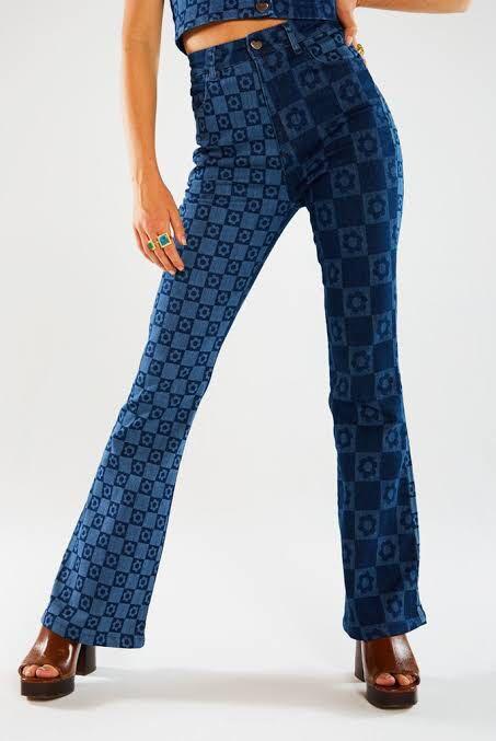 Jaded London Floral Print Retro Flared 