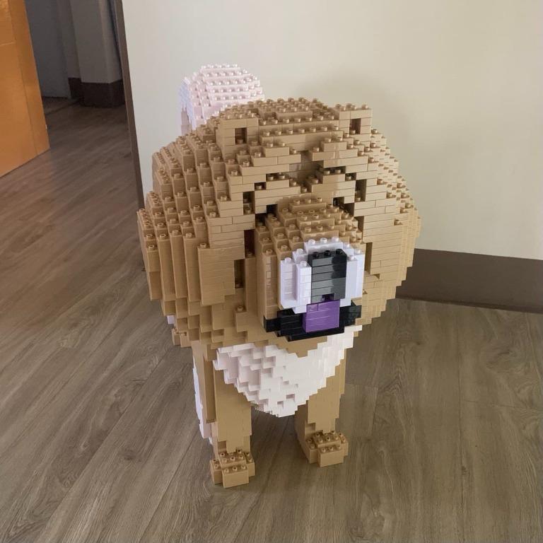 Jekca Chow Chow Dog Figure similar to Lego