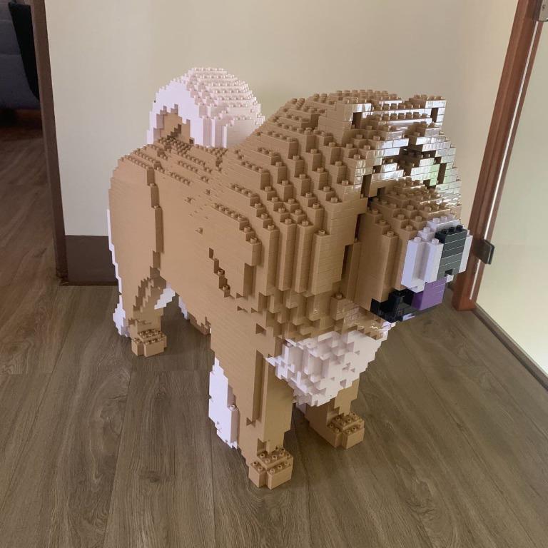 Jekca Chow Chow Dog Figure similar to Lego Hobbies Toys Toys